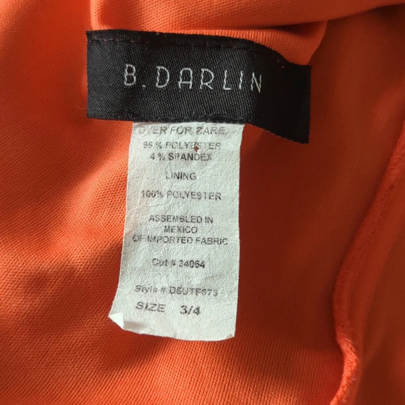 B. Darlin Navy and Coral Eyelet Dress - Picture 5 of 5